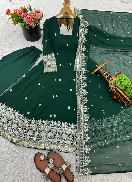 Jf 033 Heavy Georgette With Fully Flair Readymade Dress Online Wholesale